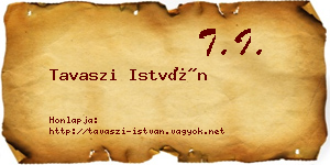 Tavaszi István névjegykártya