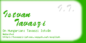 istvan tavaszi business card